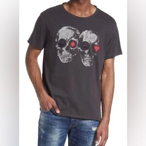 Double Skull Cotton Graphic T-Shirt